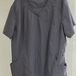 Gray Scrub Top