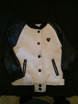 Girls cream & black bomber jacket size 4t