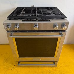 30-Inch Kitchenaid Gas Slide-In Convection Range. 100% FULLY WORKING!