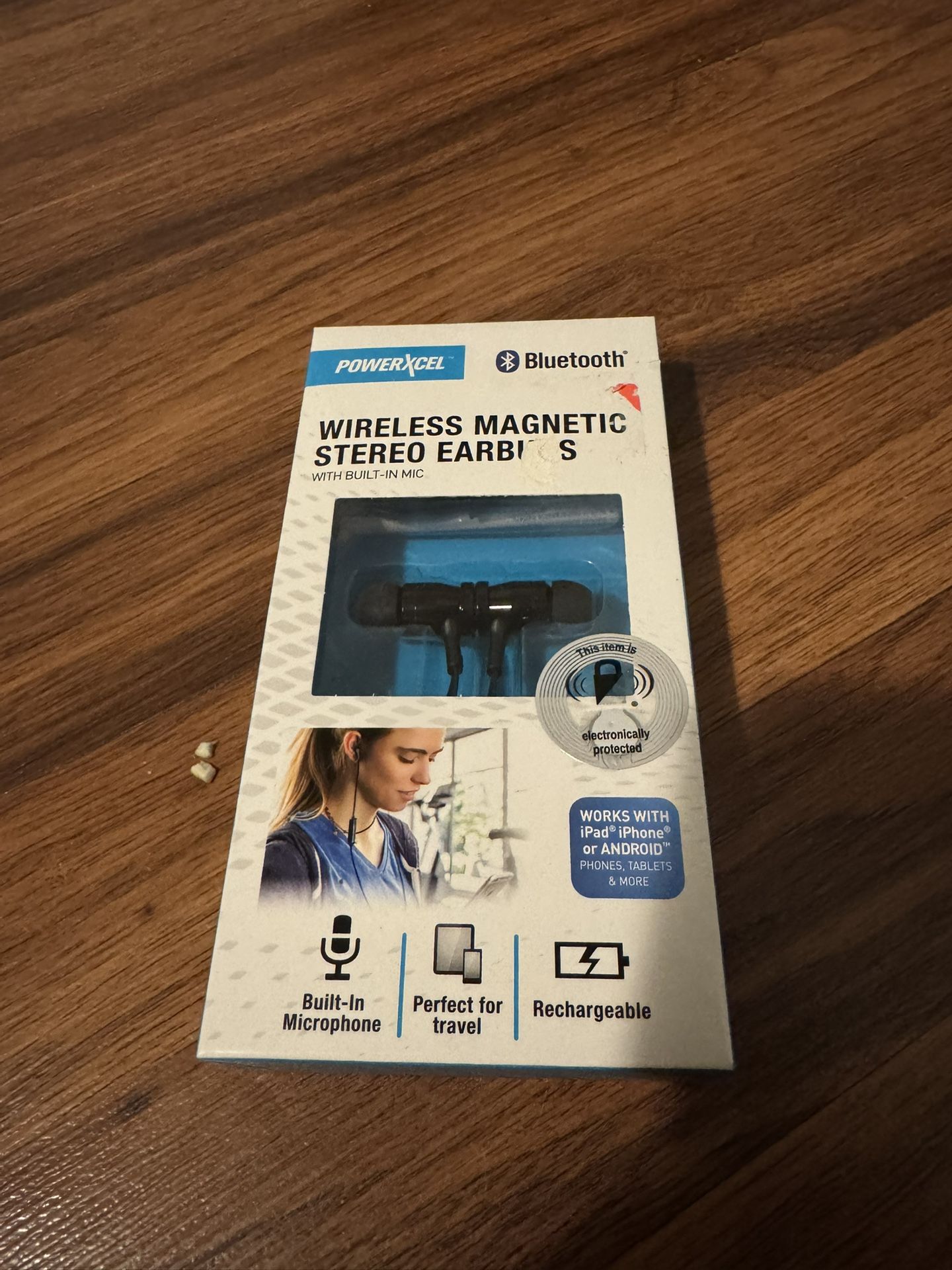 Brand New In Package Powerxcel Wireless Magnetic Stereo Earbuds Bluetooth Rechargeable. New
