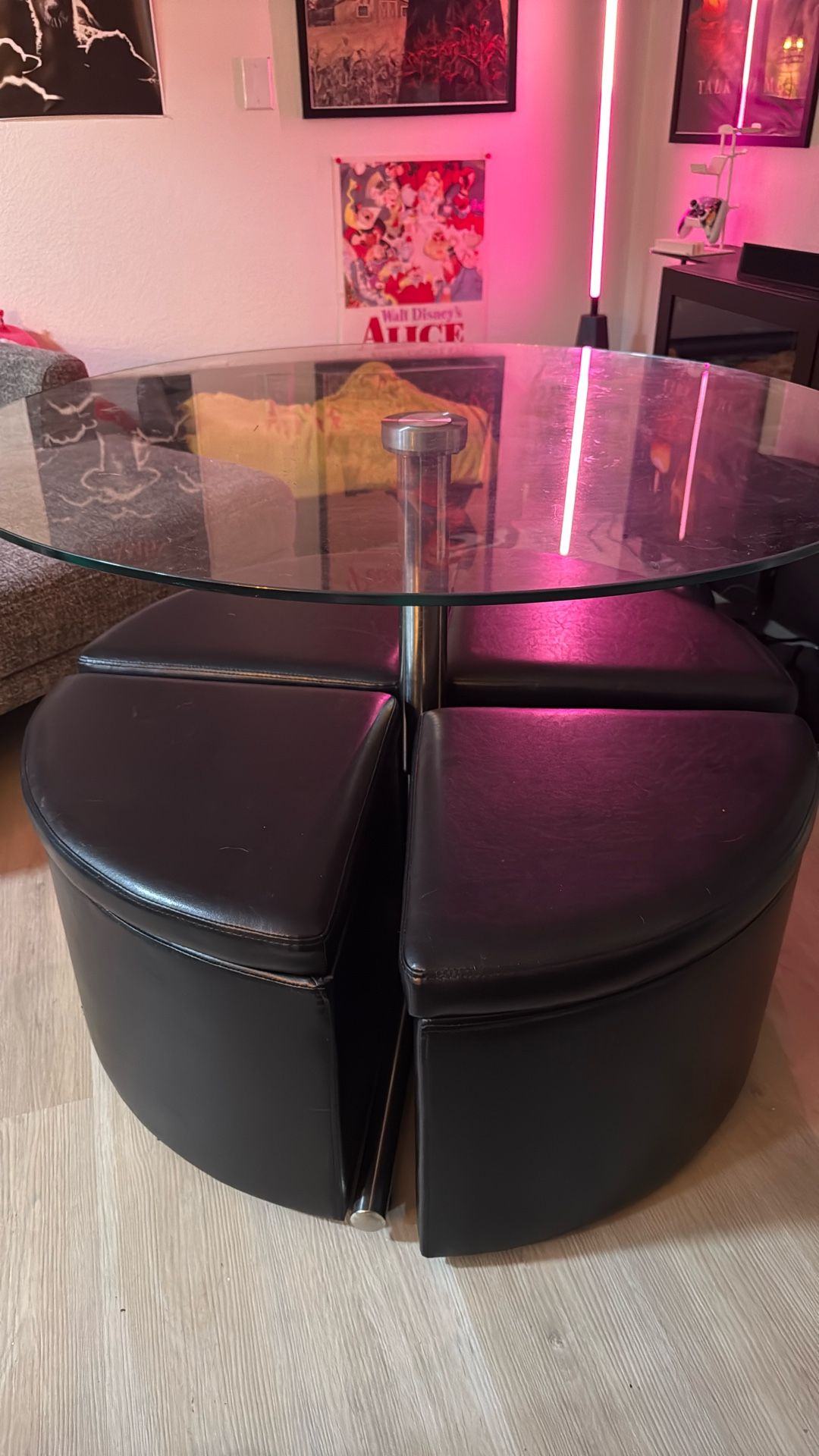 Glass Dine/Coffee Table For Small Apartments 