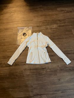Lululemon White Full-Zip Athletic Jacket