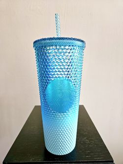Starbucks  Aqua Blue Ombre Studded 24oz Tumbler NEW $45