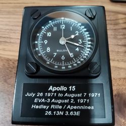 Bulova Apollo 15 Desk/Travel Alarm Clock