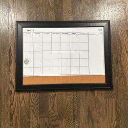 White Board Monthly Calendar 