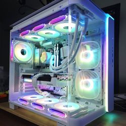 ❄️ RX 9070 XT White Gaming PC | Ryzen 5 7600X3D | 32GB DDR5 RGB | 1TB NVMe | AIO Cooled ❄️