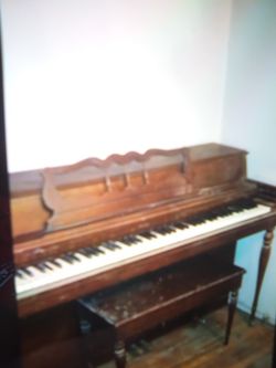 Piano with bench