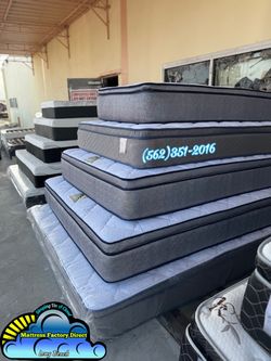 Cal king memory foam hybrid mattress and Boxspring bed set Colchon