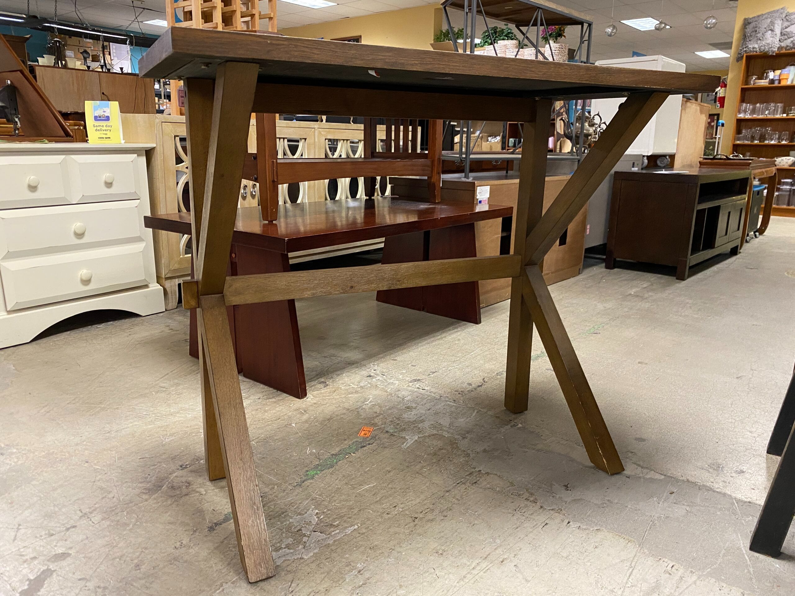 TRENDEX Light Honey Modern Farmhouse Counter Table