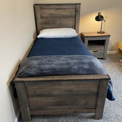 Twin Bed Frame & Night Stand 