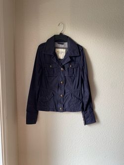 Abercrombie & Fitch Navy Utility Denim Jacket