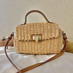 Woven Crossbody box Bag