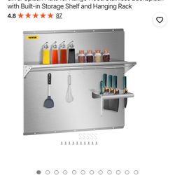 Range Backsplash with Shelf 30 x 30.7 Inch Range Hood