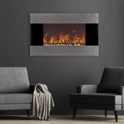 Allmar 36-inch Wall Mount Electric Fireplace with Remote
