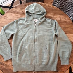 Reigning Champ Men’s Cotton Slub Laurel Zip Hoodie Large 