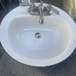 White Bathroom Sink