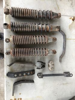 Kawasaki Bayou 220 shocks steering stem holder and brackets