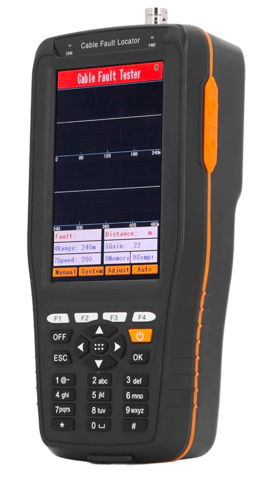 Coaxial Cable Fault Tester TDR Cable Fault Locator 8KM Test Range LCD Screen US Plug
