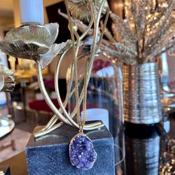 Geode Pendant Necklace 