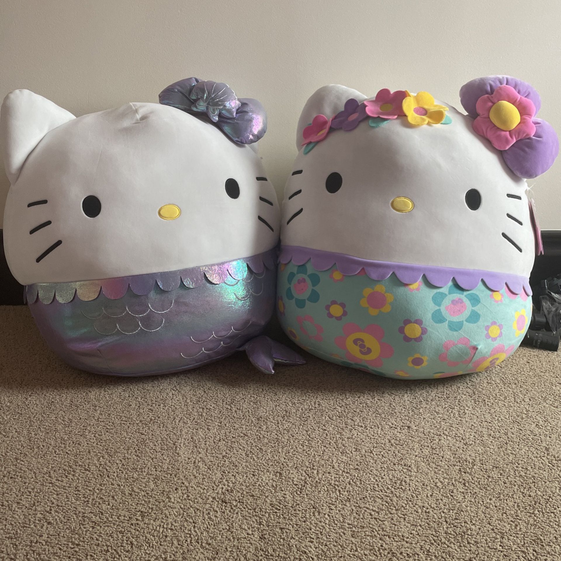 Mermaid and Floral Hello Kitty Squishmallow