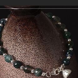 925 Sterling Silver Natural Agate