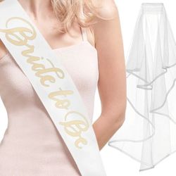Bride To Be Sash and Veil 