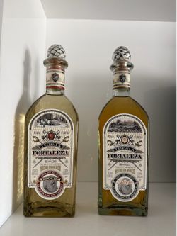 Fortaleza and Don Julio Empty Bottles