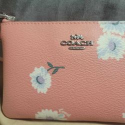 Pink Flower Coach Wristlet 