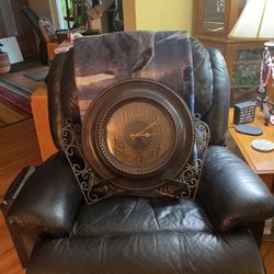 Clock and candle sconces 