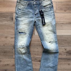 Flared Black Tag Purple Jeans 