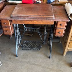 Antique Singer Sewing Table