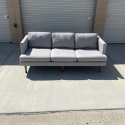 *Free Delivery* Modern Gray West Elm Couch Sofa 3 Seater