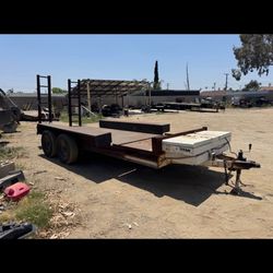 7x16 Bobcat Trailer Heavy Duty Ready To Work New Tires All Lights Work