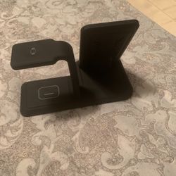 3 in 1 Wireless Charger Station, Detachable Wireless Charger,Qi Fast Charging Stand Dock Compatible with iPhone 12/11/11 Pro/X/Xr/Xs/8 Plus for