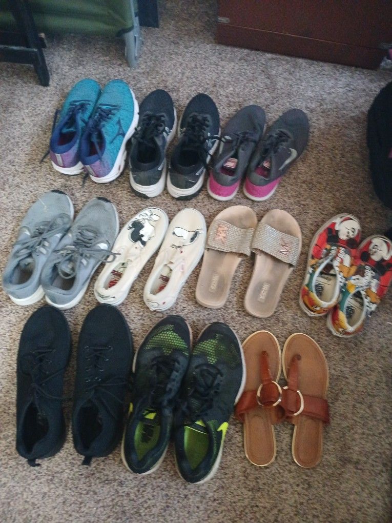 Shoes (15) Pairs Womans Size 8s Mens Size 11s