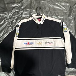 SUPREME CHEST STRIPE RUGBY ‘BLACK’ SIZE: L