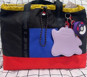 Pokemon tote bag with bag charms