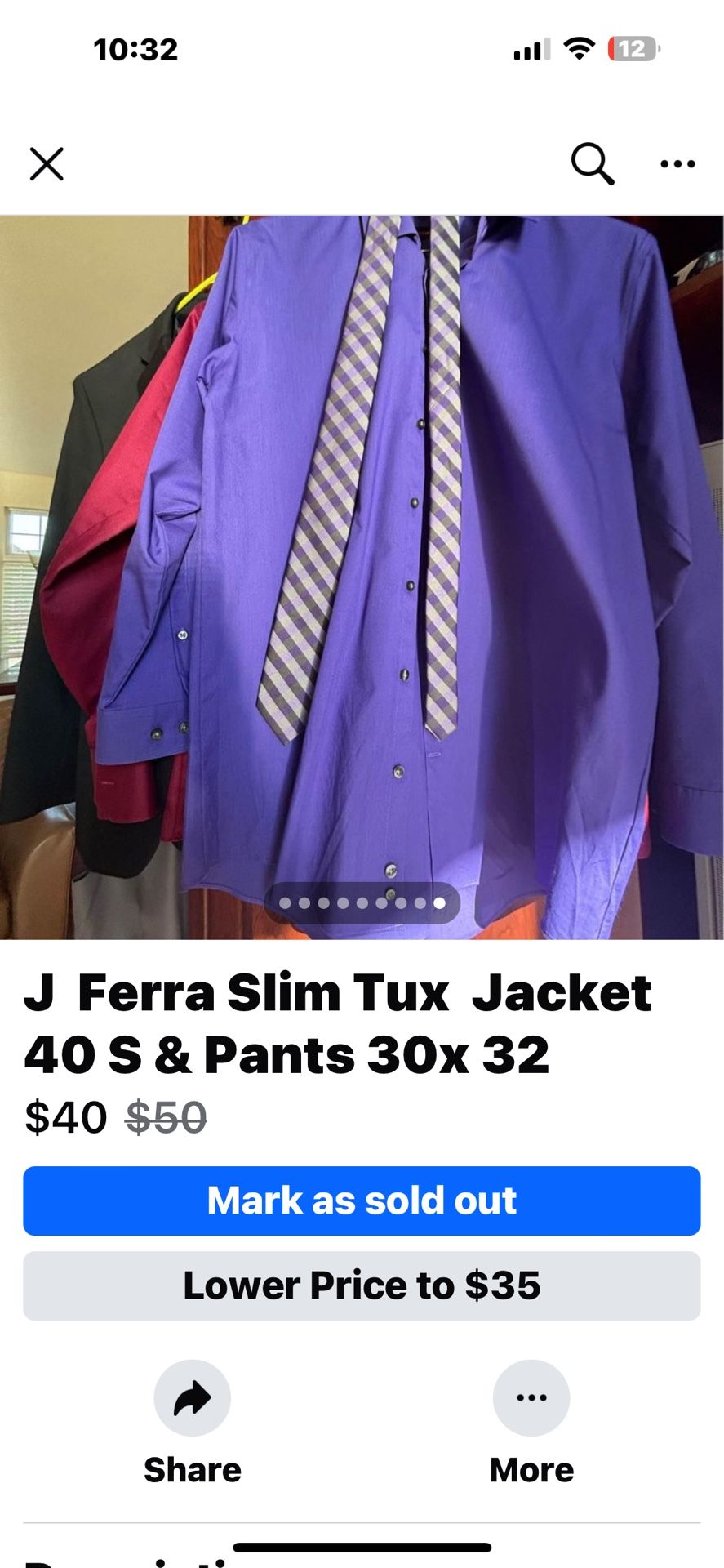 Black Suite Jacket, Pants, Grey Vest & Pants shirts & ties