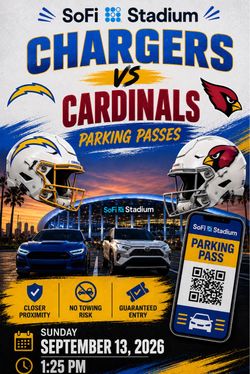 SoFi Stadium Parking Pass for Chargers vs. Cardinals Game