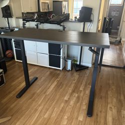 VIVO Black Sit / Stand Desk (manual Adjust)