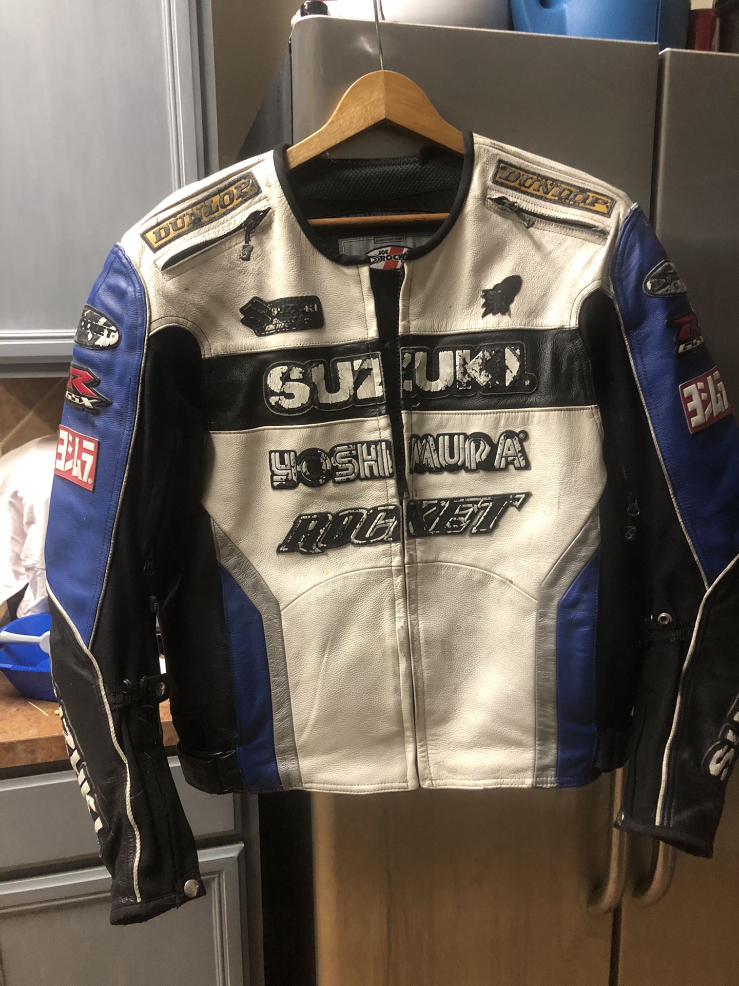 Suzuki all leather motorcycle Jacket