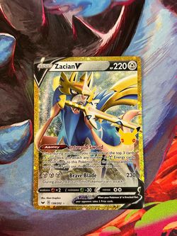 Zacian V #138 Pokemon TCG 30th Celebration