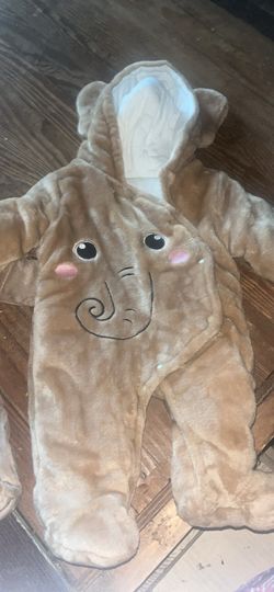 2 cozy face onesies for winter baby 1 NB + 0-3 months