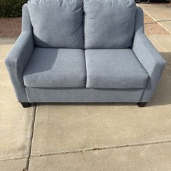 Modern Blue Loveseat Sofa – Great Condition 