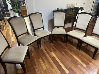 6x Real Wood Dining Chairs