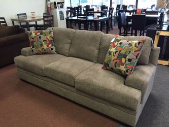 Grey Serta sofa and loveseat