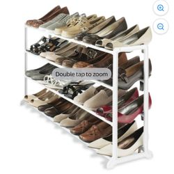 Whitmor 4 Tier Shoe Rack 