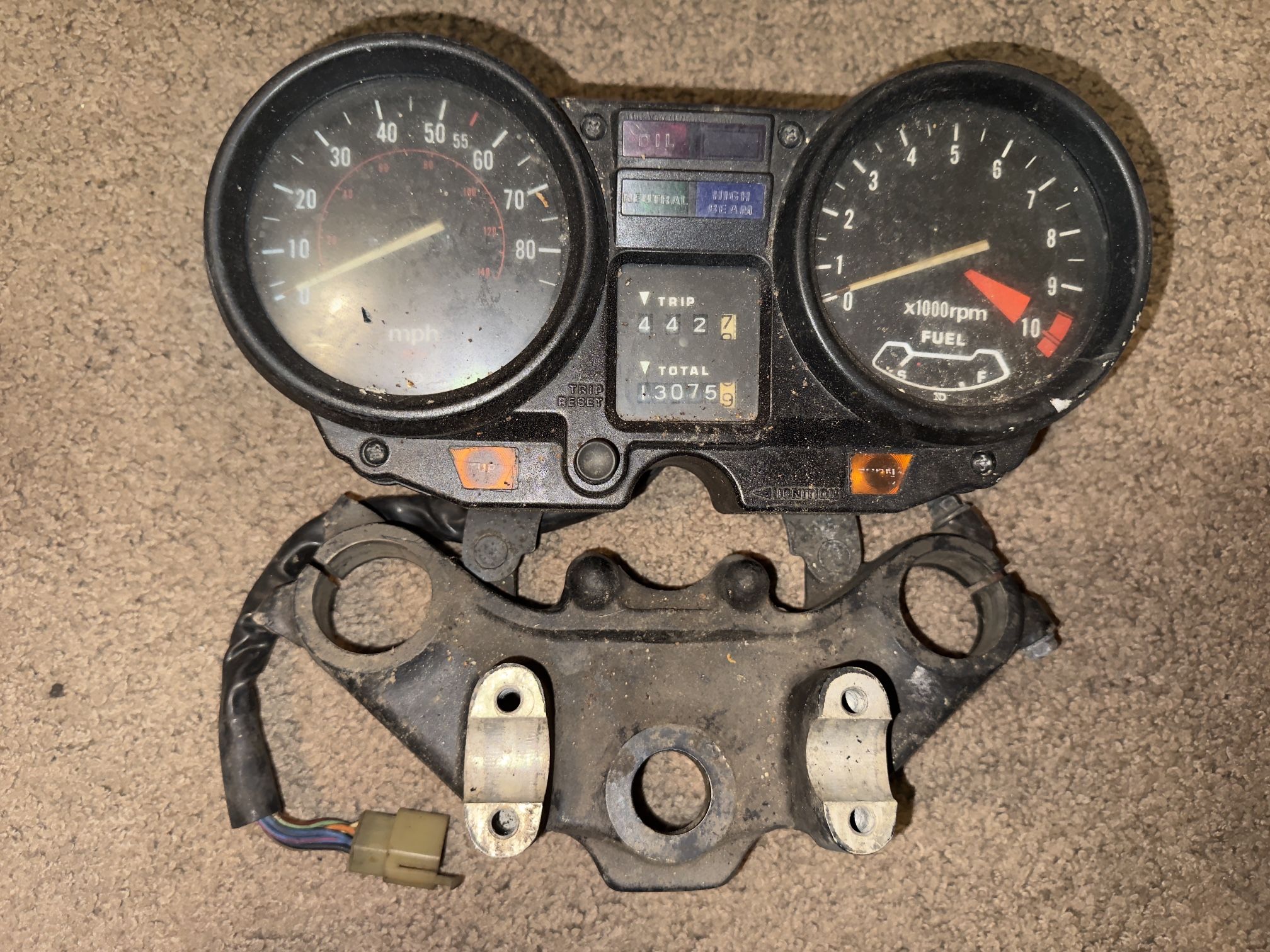 1982 Honda CB750 Gauges Cluster Tachometer Speedometer