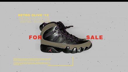 Retro 9 Olive Sz 9 (mens)