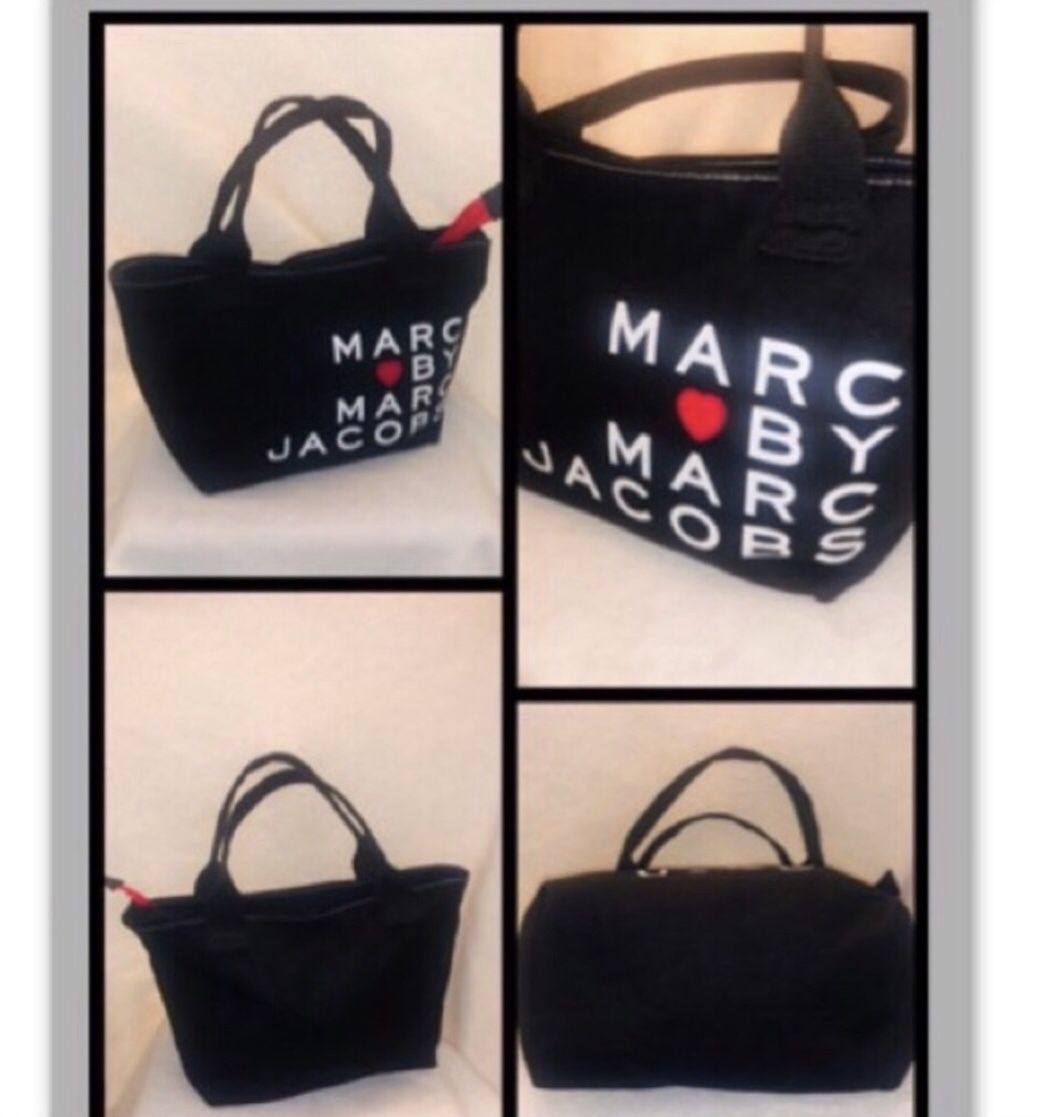 Marc by Marc Jacobs Small Tote Lunch Shopping Bag All-Purpose Black Canvas Tote